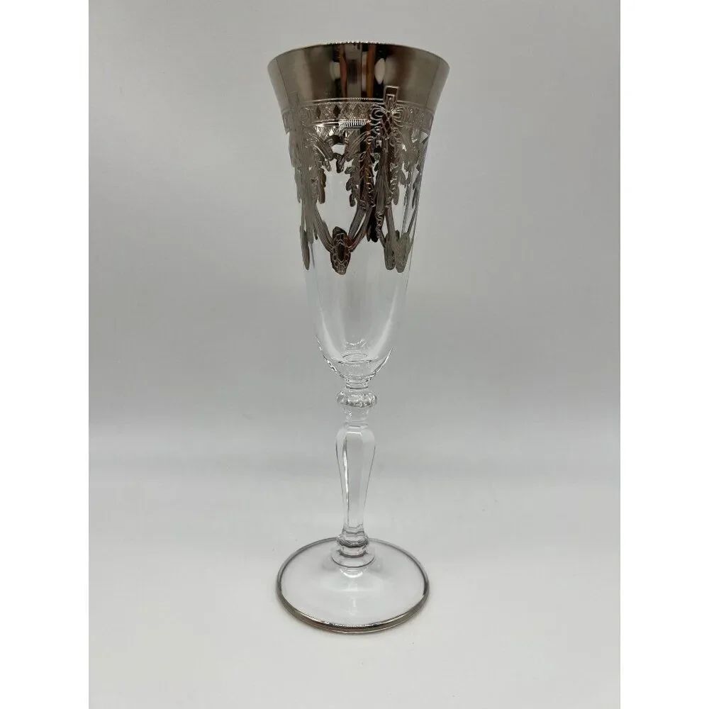 Allegro Platinum Overlay Flute Champagne Glass
